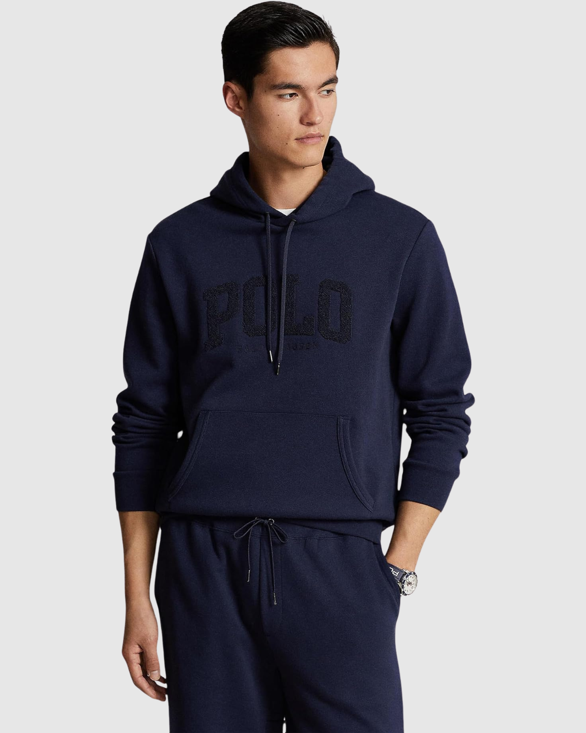 polo logo hoodie for men